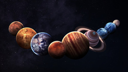 Hight quality isolated solar system planets. Elements of this image furnished by NASA © Vadimsadovski