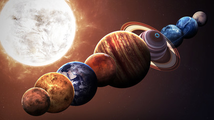 Hight quality isolated solar system planets. Elements of this image furnished by NASA