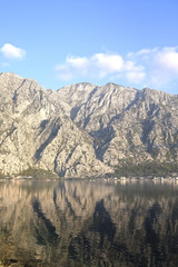 Fototapeta premium Landscape with the image of sea and mountains