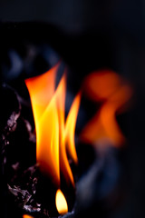 abstract flames on a black background
