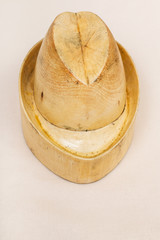 hat-block made for shaping of tyrolean hat