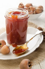 rose hip jelly in a glass