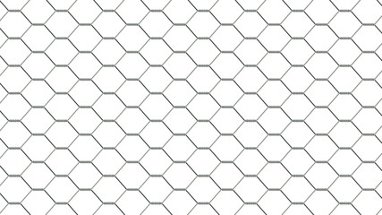 fencing mesh on white background, texture