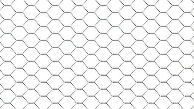 fencing mesh on white background, texture