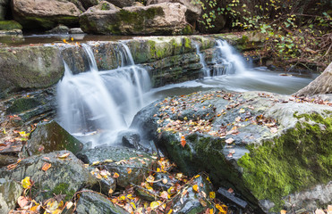 Obraz na płótnie Canvas Beautiful waterfall stream landscape