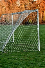 Soccer field with goal