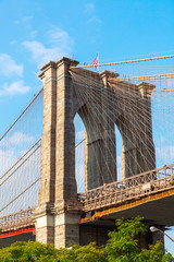 Naklejka premium Brooklyn Bridge w Nowym Jorku