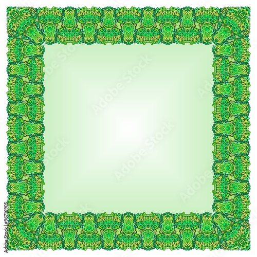 "Batik Border with Abstract Shape" Stock image and royalty-free vector