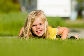 playing in the grass