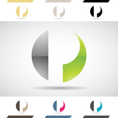 Logo Shapes and Icons of Letter P