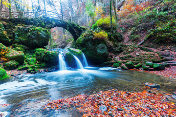 Obraz premium Schiessentümpel in der kleinen Luxemburgischen Schweiz in Luxemburg