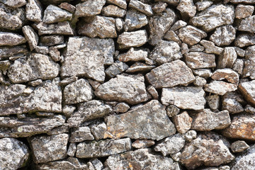 detail outdoor stone wall in local stone