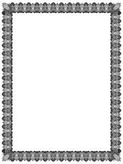 Frame Batik Black White Abstract Ornament for Border