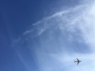 飛行機と空