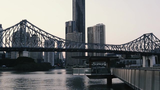 Iconic Story Bridge in the afternoon. Brisbane, Queensland, Australia