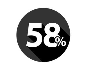 Naklejka premium 58 percent discount sale black friday