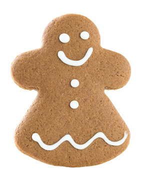 Gingerbread cookie isolated on white 
