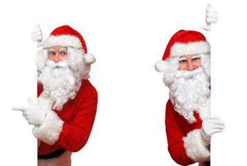 Weihnachtsmann mit Tafel