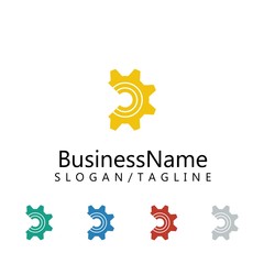 abstract Technology logo icon Vector