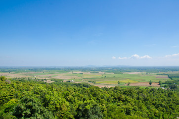 Tay Ninh field with view from Ba Den mountain. Agriculture image