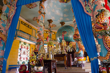 Cao Dai Temple in Tay Ninh province, near ho chi minh city, Viet