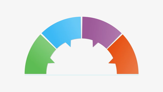 Four Fan Shape Rectangle Solution Box Animation,  Presentation Animation Templete(included Alpha)