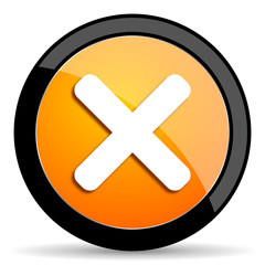 cancel orange icon