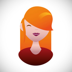 Pretty young woman with red hair g