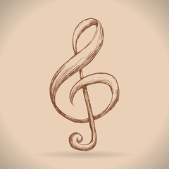 Obraz premium Music instruments and notes