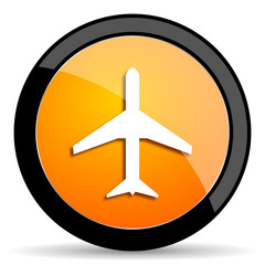 plane orange icon