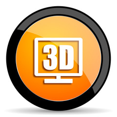 3d display orange icon