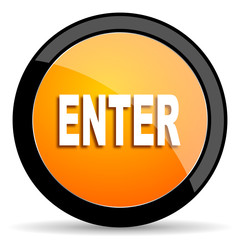 enter orange icon