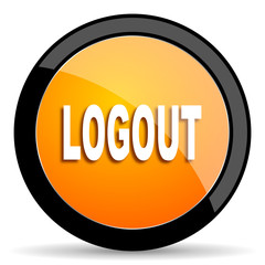 logout orange icon