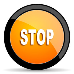 stop orange icon