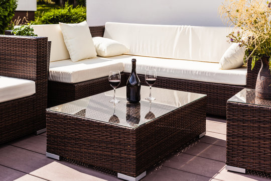 Luxury lounge with wine