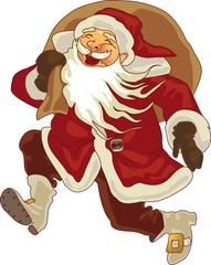 Santa Claus,  vintage isolated cartoon character