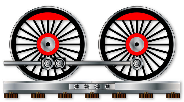 Pair Of Train Wheels