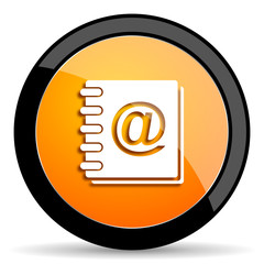 address book orange icon