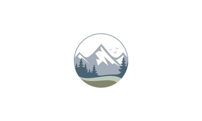  abstract mountain travel logo