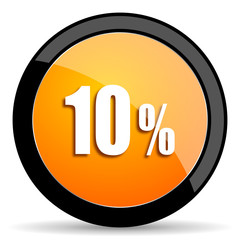 10 percent orange icon