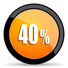 40 percent orange icon