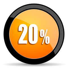 20 percent orange icon
