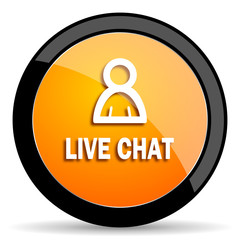 live chat orange icon