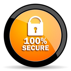 secure orange icon