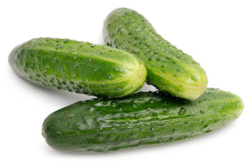 three cucumbers