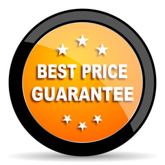 best price guarantee orange icon