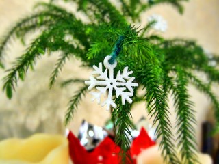 Christmas tree snowflake snow flake decoration decorating candles
