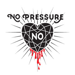 Diamond heart with sunburst and drop of blood.