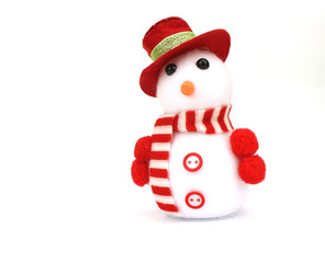 snowman toy  isolated on white background