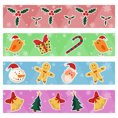 Naklejka premium Merry Christmas border and decoration frame